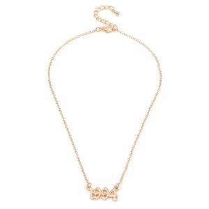 Golden 1994 Old School Birth Year Necklace